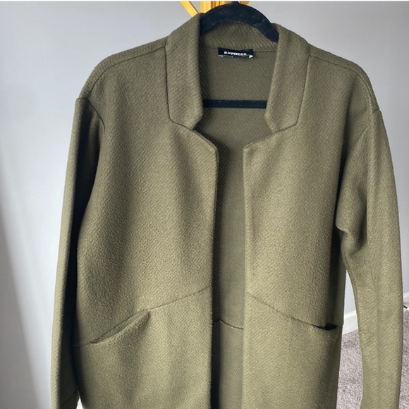 Express Olive Fall Cardigan - Picture 1 of 6